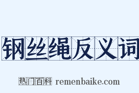 钢丝绳反义词是什么意思的图片